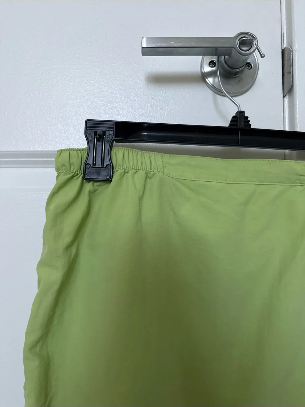 L.L. Bean Bright Green Drawstring Mini Skirt